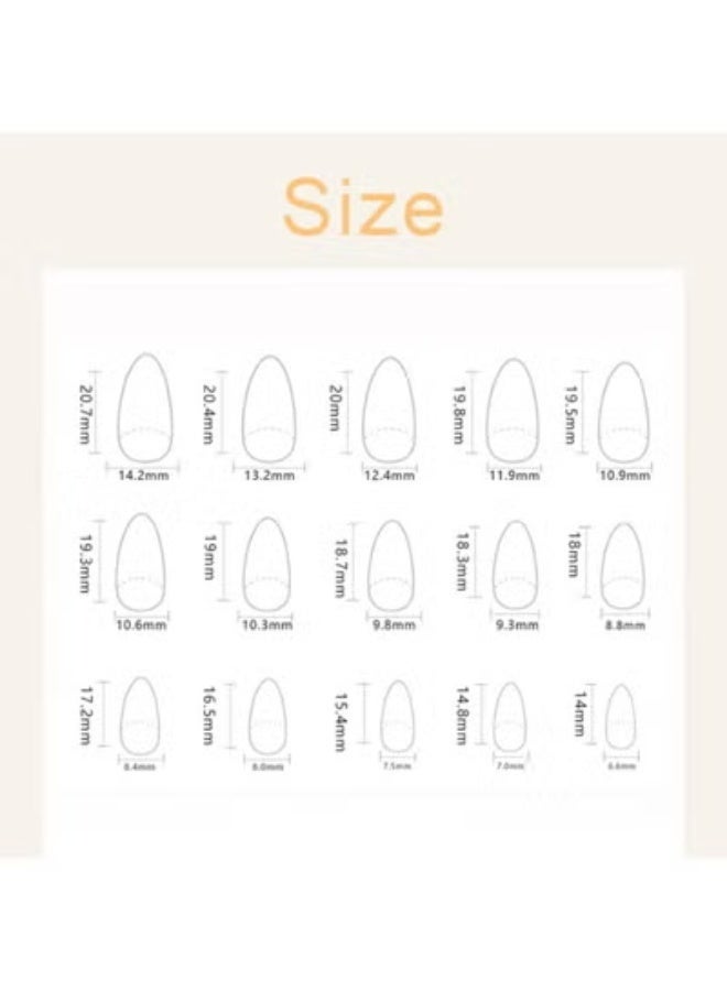 24 قطعة من أظافر الضغط باللون الأحمر النبيذي - أظافر أكريليك صناعية لامعة متوسطة الحجم بلون اللوز، قابلة لإعادة الاستخدام، تغطية كاملة، أظافر لاصقة للنساء، ديكور مانيكير منزلي الصنع - Image 4